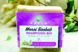 Serto shampoing bio au lait de chèvre monoi